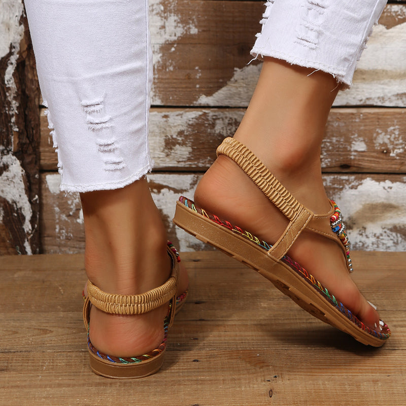 Bohemia Style Clip Toe Sandals Women Rome Beach Shoes Summer