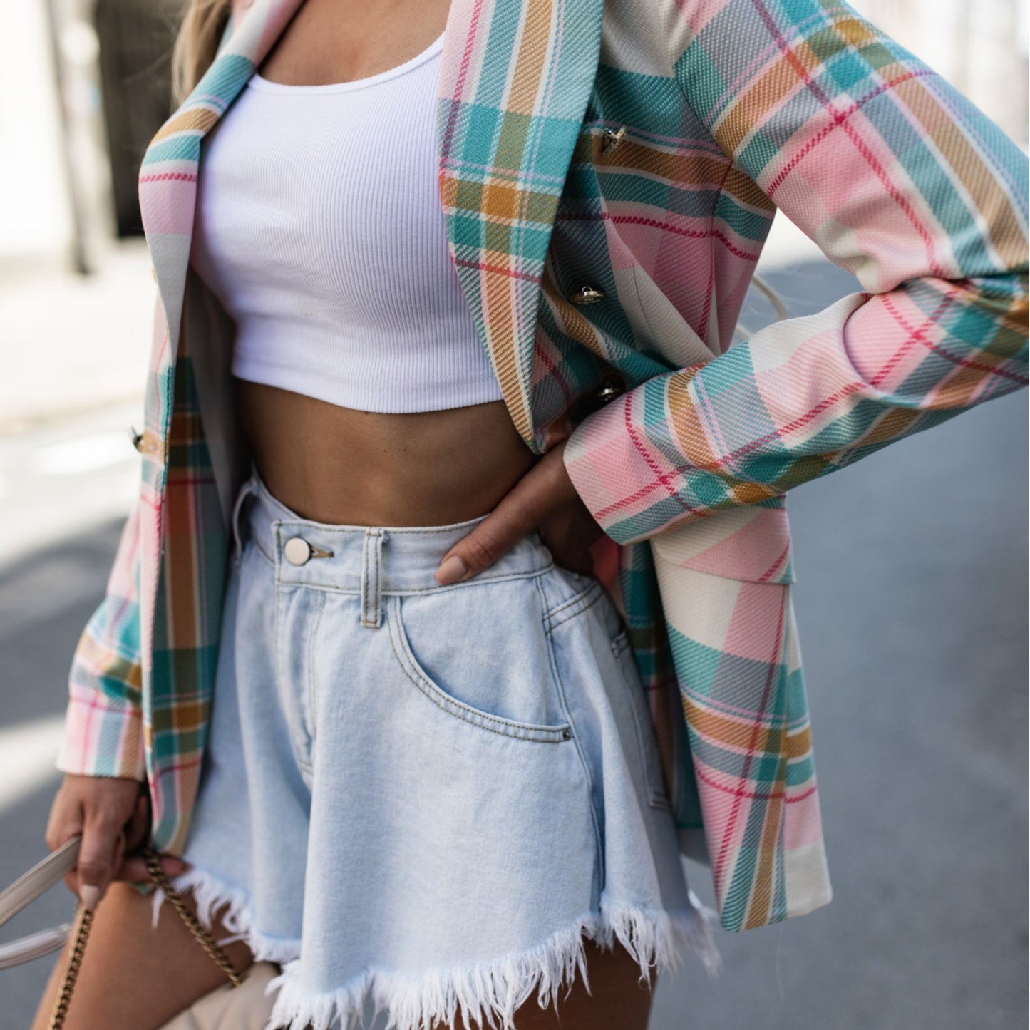 Plaid Small Suit Jacket