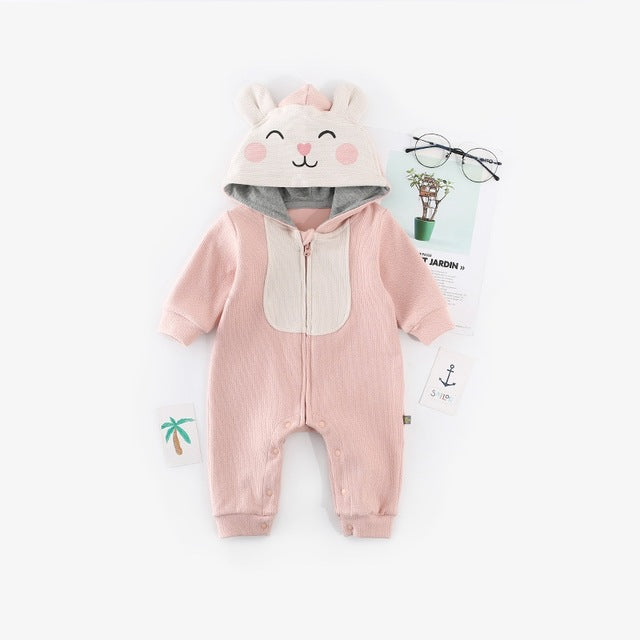 Baby Cute Animal Romper Boys Girls Jumpsuit Outfits Long