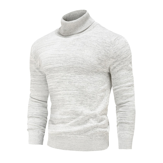 Men Fashion Turtleneck Sweaters Cotton Knitted