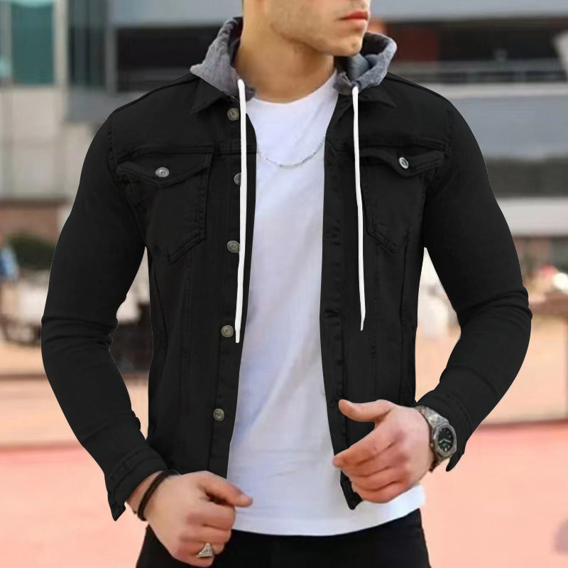 Fashion Casual Slim Hooded Coat Man