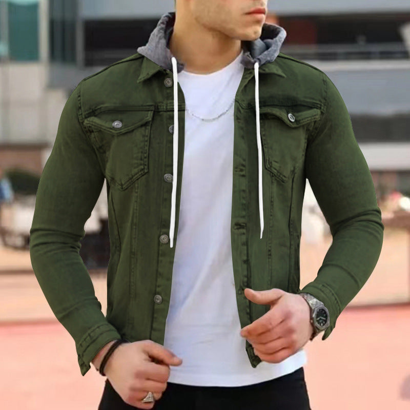 Fashion Casual Slim Hooded Coat Man