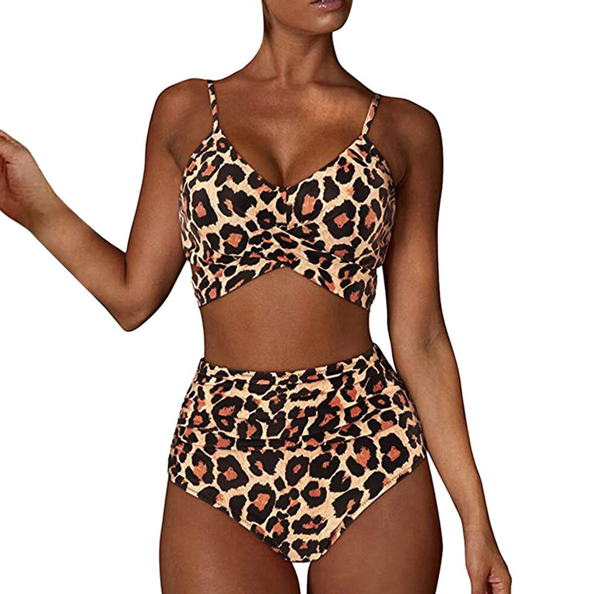 Women Sexy Soild Print Bikini Set Push Up Bathing Swimwear