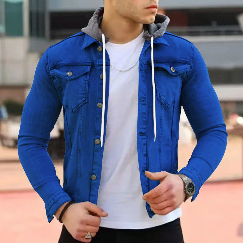 Fashion Casual Slim Hooded Coat Man