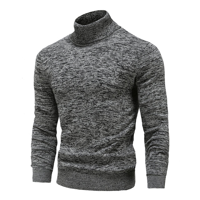 Men Fashion Turtleneck Sweaters Cotton Knitted