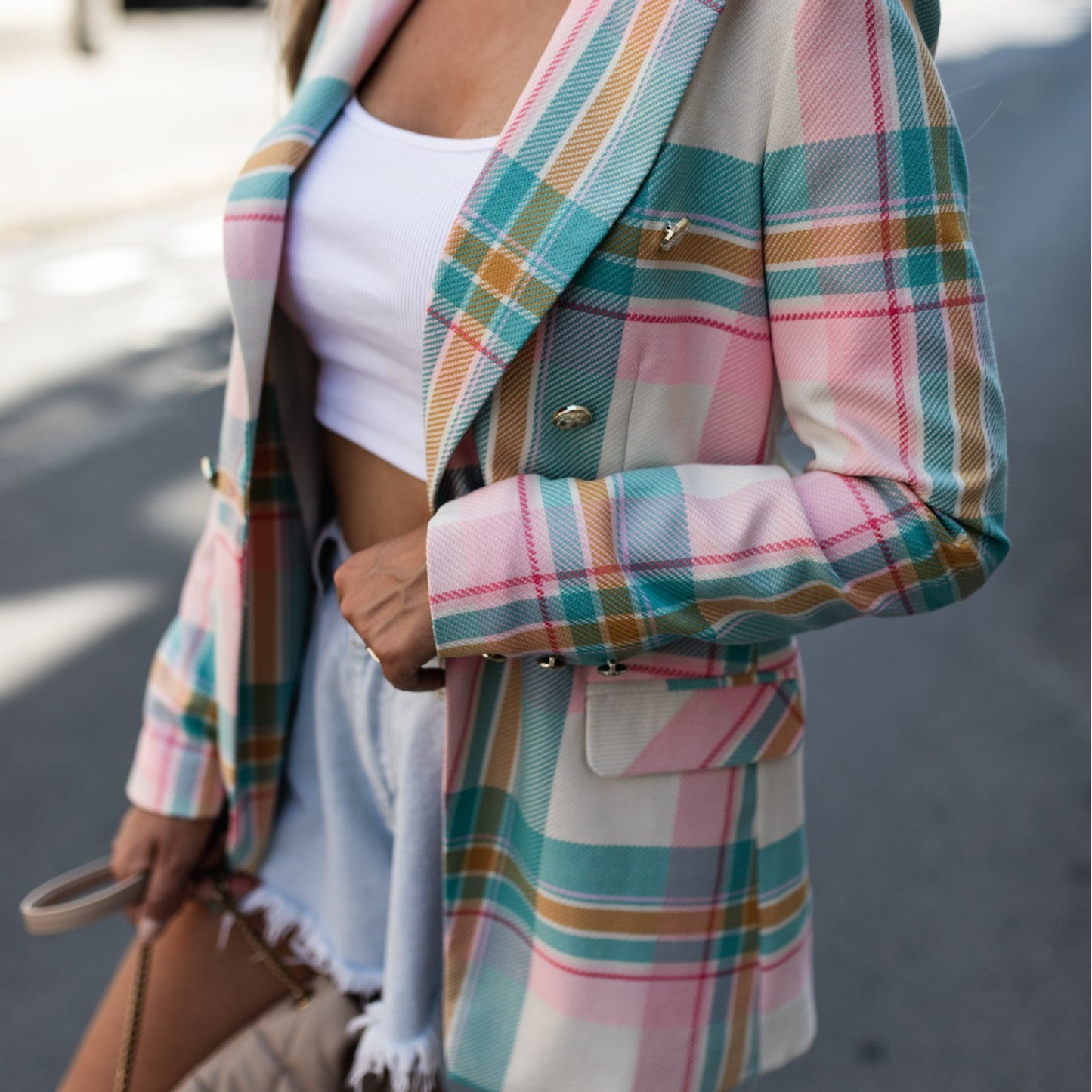 Plaid Small Suit Jacket