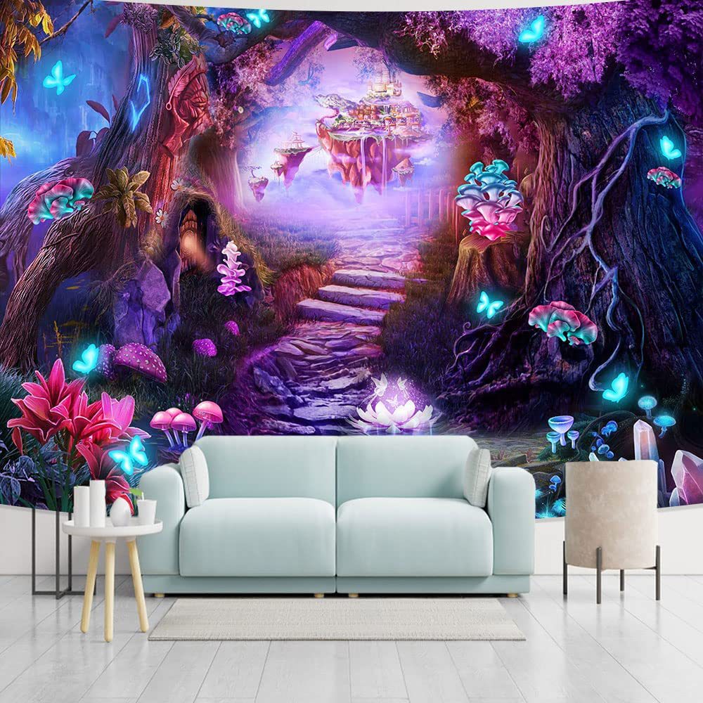 Psychedelic Flower Run Fantasy Plant Hip-hop Tapestry