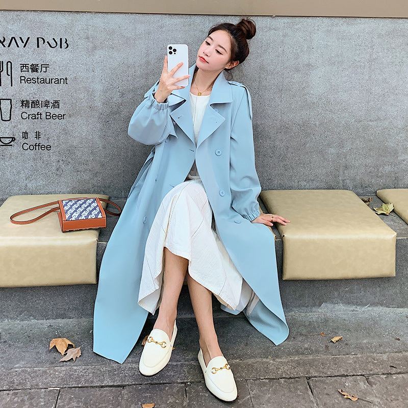 Korean Style Loose Design Casual Long Coat