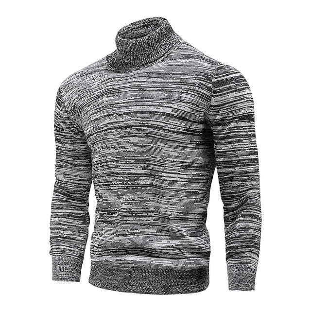 Men Fashion Turtleneck Sweaters Cotton Knitted