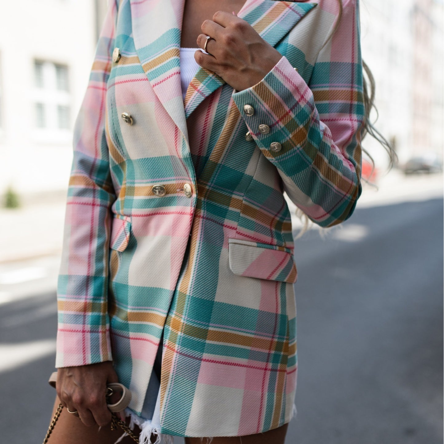 Plaid Small Suit Jacket