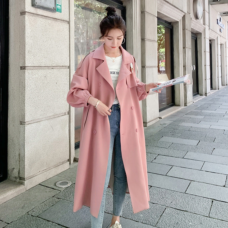 Korean Style Loose Design Casual Long Coat