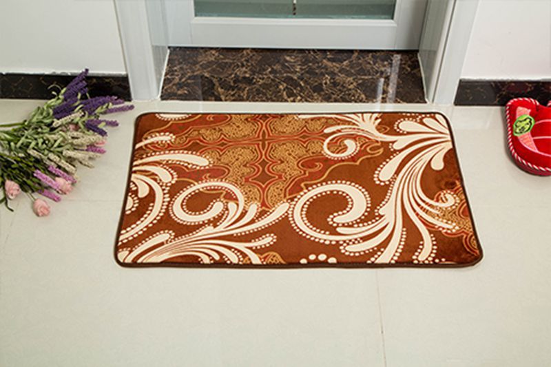 Entrance Of Coral Wool Pattern Absorbent Carpet