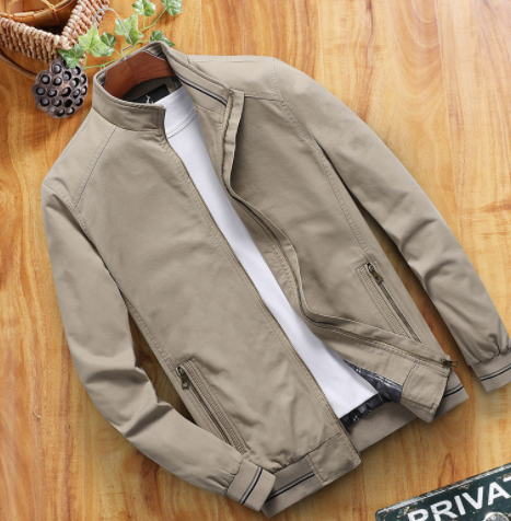 Casual Cotton Jacket Loose Plus Size Washed Men's Sports